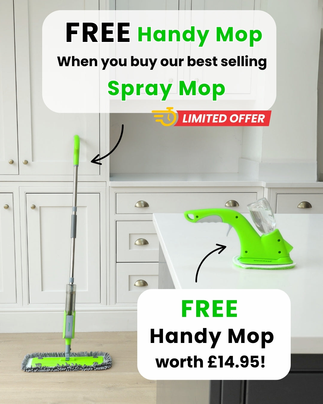 Spray Mop with FREE Handy Mop